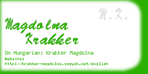 magdolna krakker business card